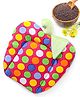 Babyhug Rai (Mustard) Seed Filling Pillow Fruit Shape Polka Dots Print - Pink