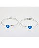 Silverium Sterling Silver 92.5% BIS Hallmarked Heart Adjustable Kada - Silver