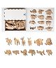 Mini Leaves 3D Wooden Animals Puzzles - 45 Pieces
