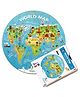 Mini Leaves 60 Pieces Wooden World Map Jigsaw Puzzle in Wooden Box