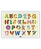 Mini Leaves 35 Pieces Wooden Capital Letter ABCD Puzzle with Wooden Tray