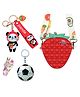 FunBlast Stress Relieving Silicone Pop It Fidget Toy Sling Bag With Panda Keychain - Multicolour