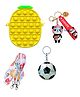 FunBlast Stress Relieving Silicone Pop It Fidget Toy Sling Bag  With Panda Keychain - Multicolour
