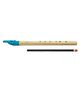 Radhe Flutes Brass Flute Soprano Vertical Blow Scale D Natural - Beige