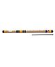 Radhe Flutes Octave Right Handed C Natural Bansuri With Velvet Cover - Beige