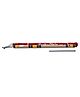 Radhe Flutes Middle Octave Right Handed B Natural Bansuri With Velvet Cover - Beige