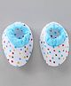 Child World Booties Polka Dots Print - White Blue