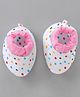 Child World Booties Polka Dots Print - White Pink