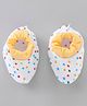 Child World Booties Polka Dots Print - White Yellow