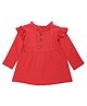 The Mom Store Full Sleeves Solid Sweater Dress - Red