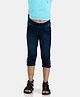 Peppermint Three Fourth Length Washed Capri - Indigo