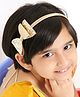 Aye Candy Glitter Bow Hair Band - Gold