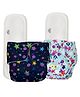 Mylo Baby Freesize Adjustable Cloth Diapers with 2 Free Insert Oeko Tex Certified Pack of 2 - Twinkle Twinkle Floral Spring Multicolour