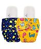 Mylo Baby Freesize Adjustable Cloth Diapers with 2 Free Insert Oeko Tex Certified Pack of 2 - Twinkle Twinkle  ABC Print Multicolour