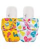 Mylo Baby Freesize Adjustable Cloth Diapers with 2 Free Insert Oeko Tex Certified Pack of 2 - ABC  Heart Doodles Multicolour