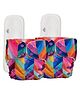 Mylo Baby Freesize Adjustable Cloth Diapers with 2 Free Insert Oeko Tex Certified Pack of 2 - Rainbow