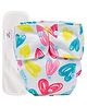 Mylo Baby Freesize Adjustable Cloth Diapers with 1 Free Insert Oeko Tex Certified Pack of 1 Heart Doodle Print - Multicolour