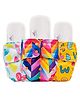 Mylo Baby Freesize Adjustable Cloth Diapers with 3 Free Insert Oeko Tex Certified Pack of 3 Rainbow Heart ABC Print - Multicolour