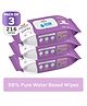 Mylo Baby Gentle Wipes with 98% Pure Water Coconut Oil & Neem With Lid Pack of 3 - 80 Wipes Each