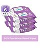 Mylo Baby Gentle Wipes with 98% Pure Water Coconut Oil & Neem With Lid Pack of 6 - 80 Wipes Each