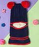 Baby Moo Pom Pom Detailing Monkey Cap - Navy Blue-  Diameter 42 Cms
