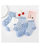 SYGA Non Slip Cotton Trainer Socks Pack of 5 Pairs - Blue