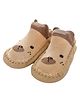MOMISY Anti-Skid Leather Soled Shoe Socks - Brown