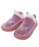 MOMISY Anti-Skid Leather Soled Shoe Socks - Purple