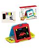 SVE Portable toddler art kids magnetic writing board double side 4 in 1 dry erase drawing board  Multicolor