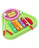Prime 3 in 1 Drum & Xylophone Band Set - Green (Sticks Color May Vary)