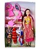 Apex Doll With Accessories Yellow Pink - Height 33 cm 