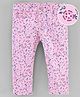 Simply Premium Full Length Cotton Leggings Floral Print - Pink