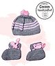 COCOON ORGANICS Striped Cap With Socks - Grey