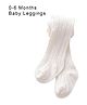 SYGA Cotton Solid Knit Tight Leggings - White