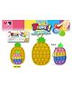 SANISHTH Pineapple Pop it Fidget Sensory Stress Busting Silicone Toy Pack of 2 - Multicolour