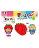 SANISHTH Strawberry Pop it Fidget Sensory Stress Busting Silicone Toy Pack of 2 - Multicolour