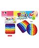 SANISHTH Pop it Fidget Sensory Stress Busting Silicone Toy Pack of 2 - Multicolour