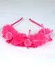 Tia Hair Accessories Flower Fur Hair Band  - Pink