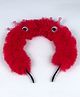 Tia Hair Accessories Fur Hair Band With Crown - Red