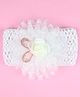 Tia Hair Accessories Frill Flower Headband - White