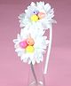 Tia Hair Accessories Frill Flower Hair Band - White