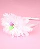 Tia Hair Accessories Shining Floral Applique Hair Band - White