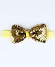 Tia Hair Accessories Sequined Bow Applique Head Band - Yellow