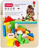 Babyhug Premium 40 pcs Colorful Wooden Building Blocks| Montessori Educational Building Construction, Stacking and Creative Toy| BIS Certified| 3 Years+