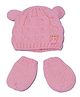 Tipy Tipy Tap Doll Embellished Cap With Mittens - Pink-  Diameter  30 Cm