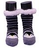 Tipy Tipy Tap Stripes And Penguin Print Fur Socks - Grey