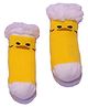 Tipy Tipy Tap Smiley Print Fur Socks - Yellow