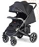 Bonfino Triton Stroller - Adjustable Canopy, Multi-Reclining Back Rest, 5-point Safety, Suspension Wheels - Black| Aluminum Frame| Compact Fold| Adjustable Leg Rest| Large Spacious Seat| Linen Fabric| Consealed Link Brake| Food Tray