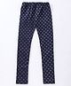 Earth Conscious Full Length All Over Heart Printed Leggings - Dark Blue