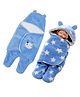 Babyzone Soft Fabric Winter Wear Embroidered Printed Wearable Blankets Pack of 2 - Blue